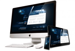Website displayed on desktop mobile and tablet